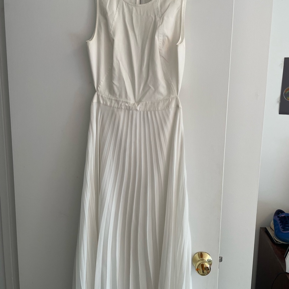 Misha Nonoo White Summer Dress. Slight discoloration from storage. Size 6.
